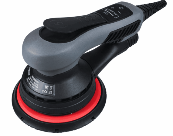 Машинка шлифовальная с пылеудалением, бесщеточная, эксцентрик 3мм, подошва 150мм