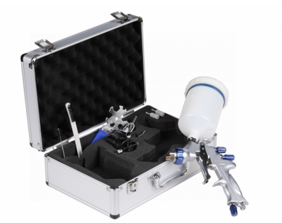 Краскопульт LVMP с верхним бачком, сопло 1,3 мм, алюминиевый кейс